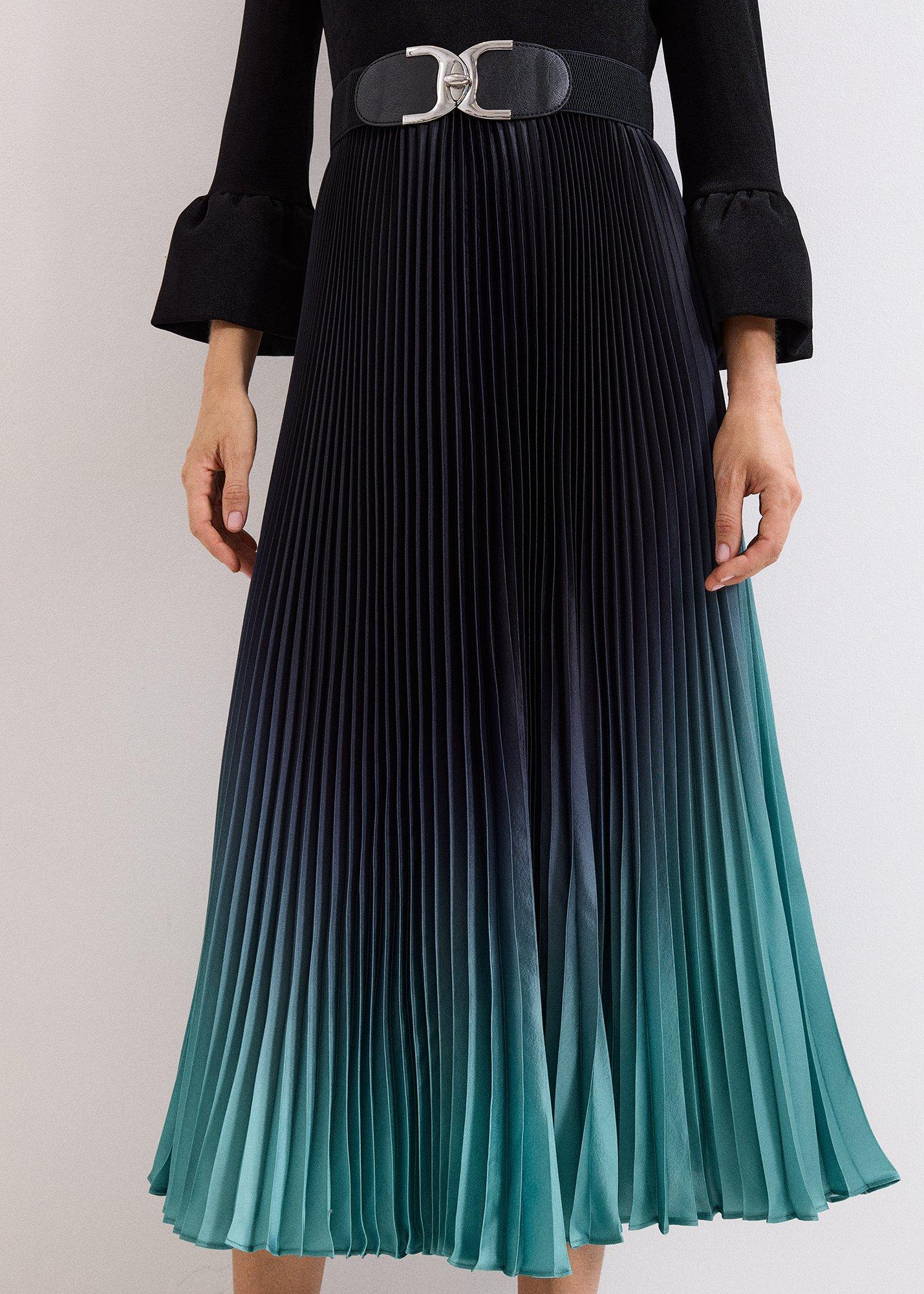 Petite Meloni Ombre Pleat Skirt Dress