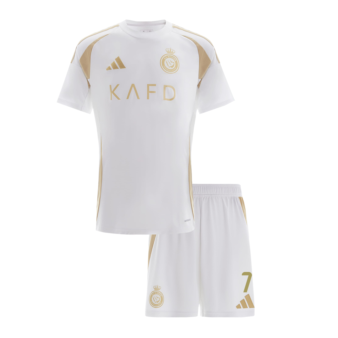 Kid's RONALDO #7 Al Nassr Third Away Soccer Jersey Kit(Jersey+Shorts)