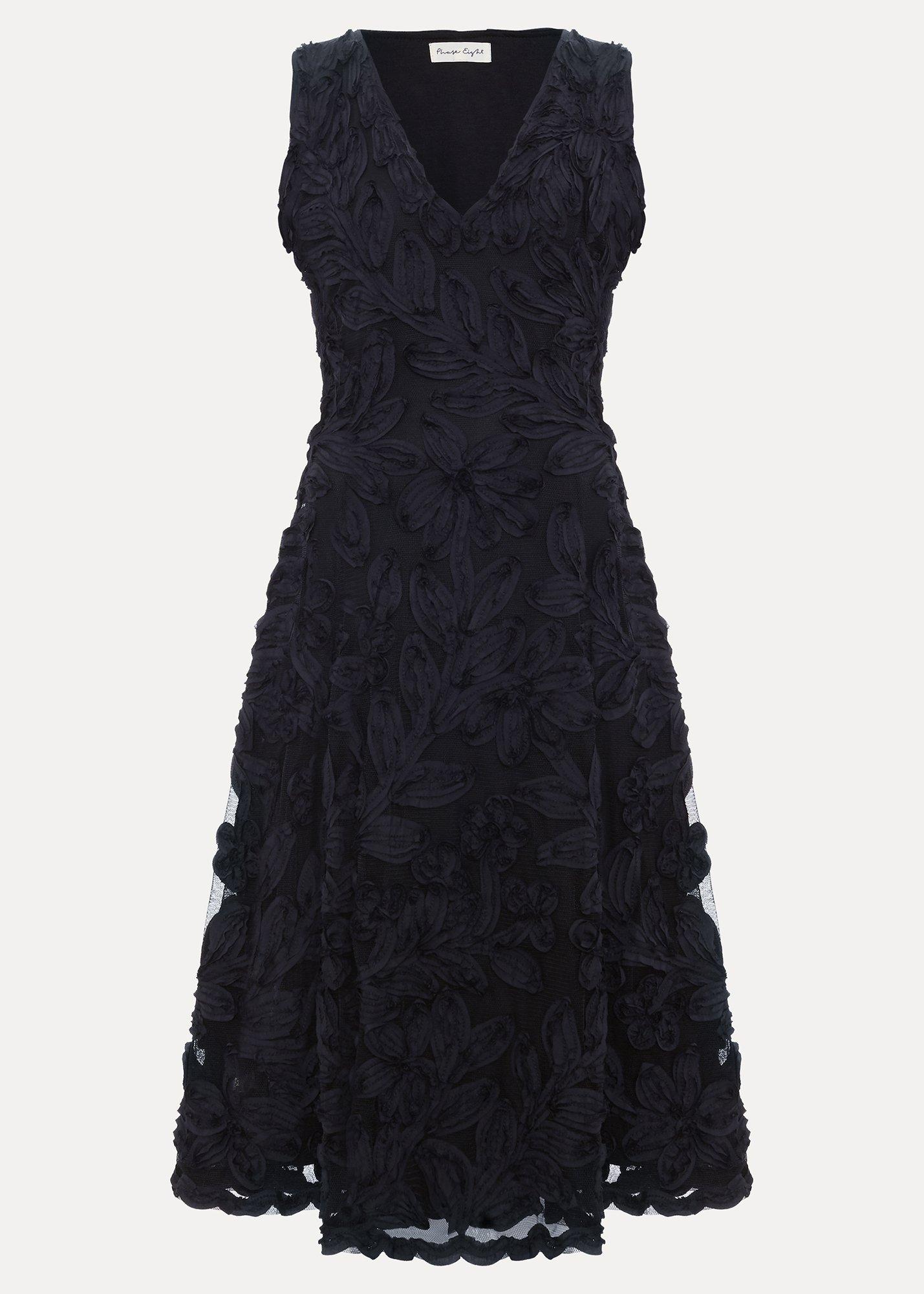 Paloma Black Tapework Midi Dress