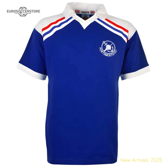 Official Portsmouth 1980-1982 Home Retro Football Shirt - Premium