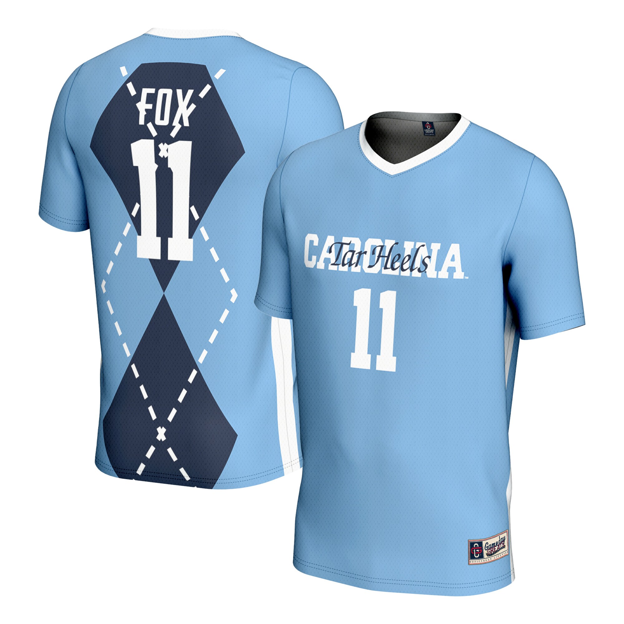 [DDG] Emily Fox North Carolina Tar Heels GameDay Greats Youth Women's Soccer Fashion Jersey - Carolina Blue