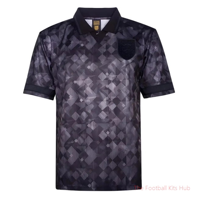 England 1990 Black Out Retro Football Shirt