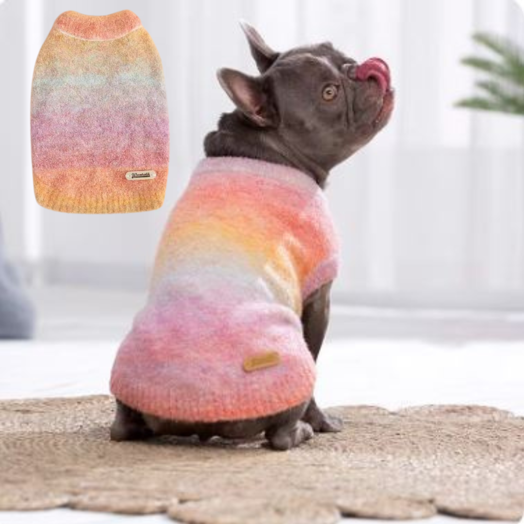 Cozy Fluffy Frenchie Sweater Premium Turtleneck Pullover For French B...