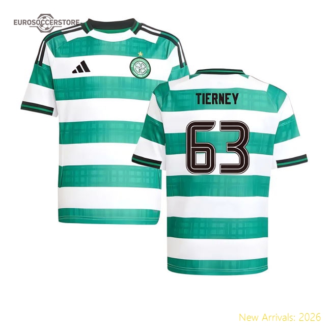 2025-2026 Celtic Home Shirt - Kids (Tierney 63)