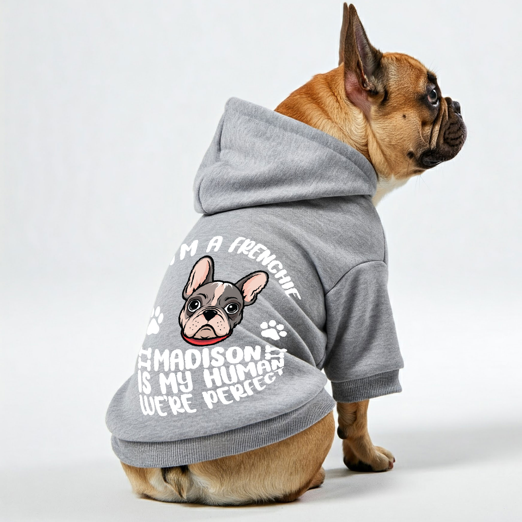 French Bulldog Personalized French Bulldog Hoodies With Owner's Name