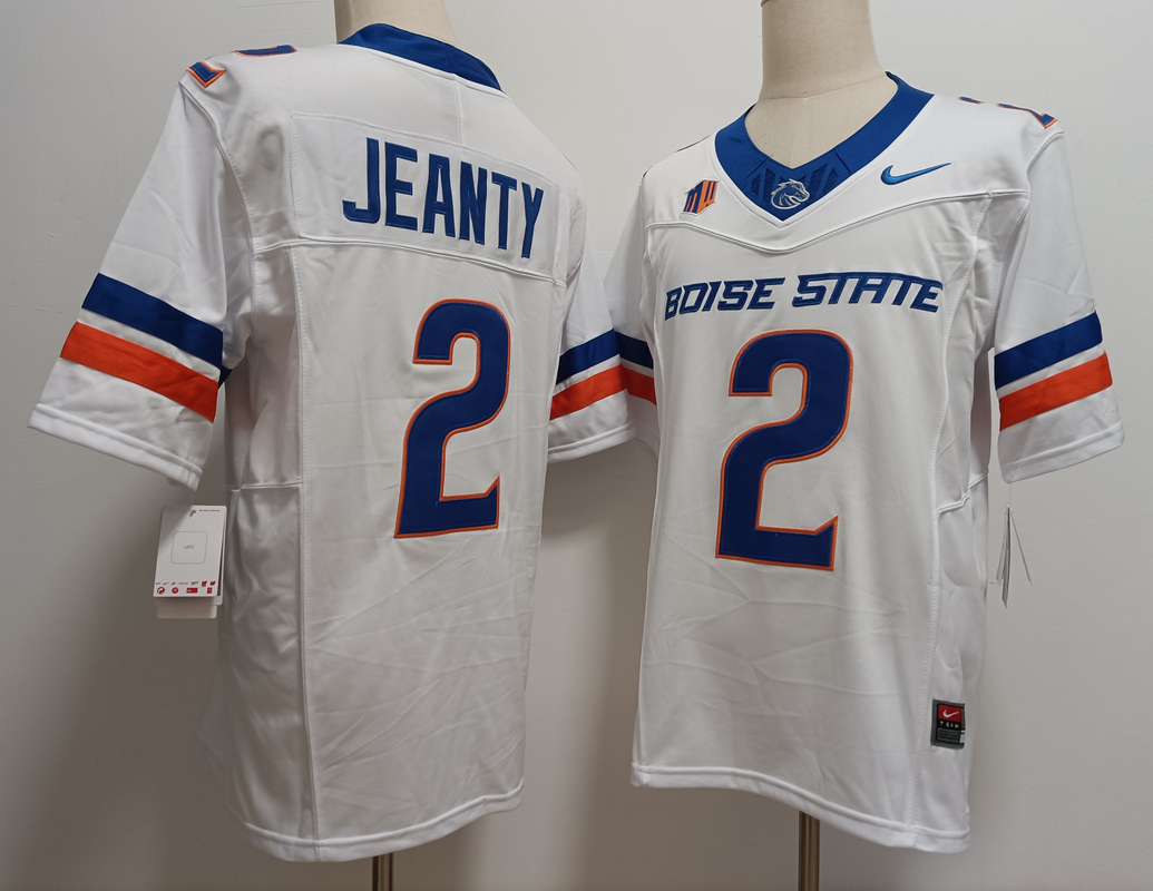 Men's None White 2024 authentic Ashton Jeanty #2 team authorized