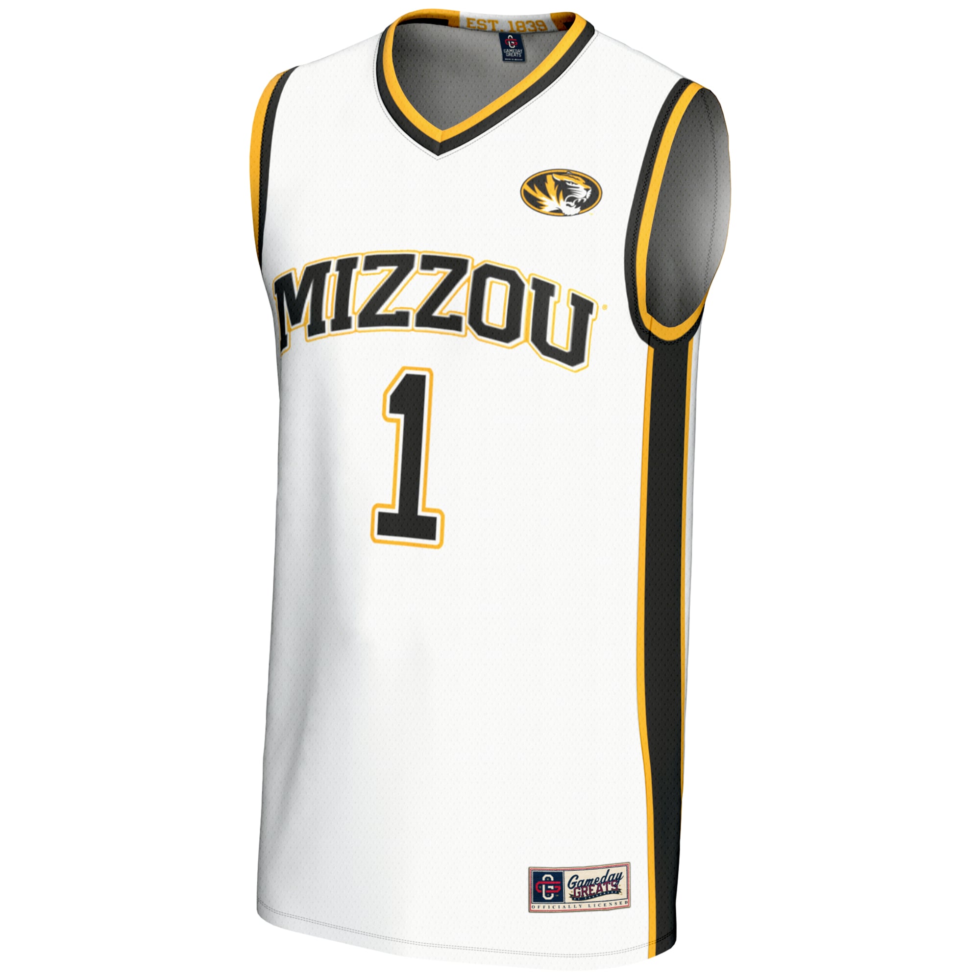 #1 Missouri Tigers GameDay Greats Youth Lightweight Basketball Jersey - White
