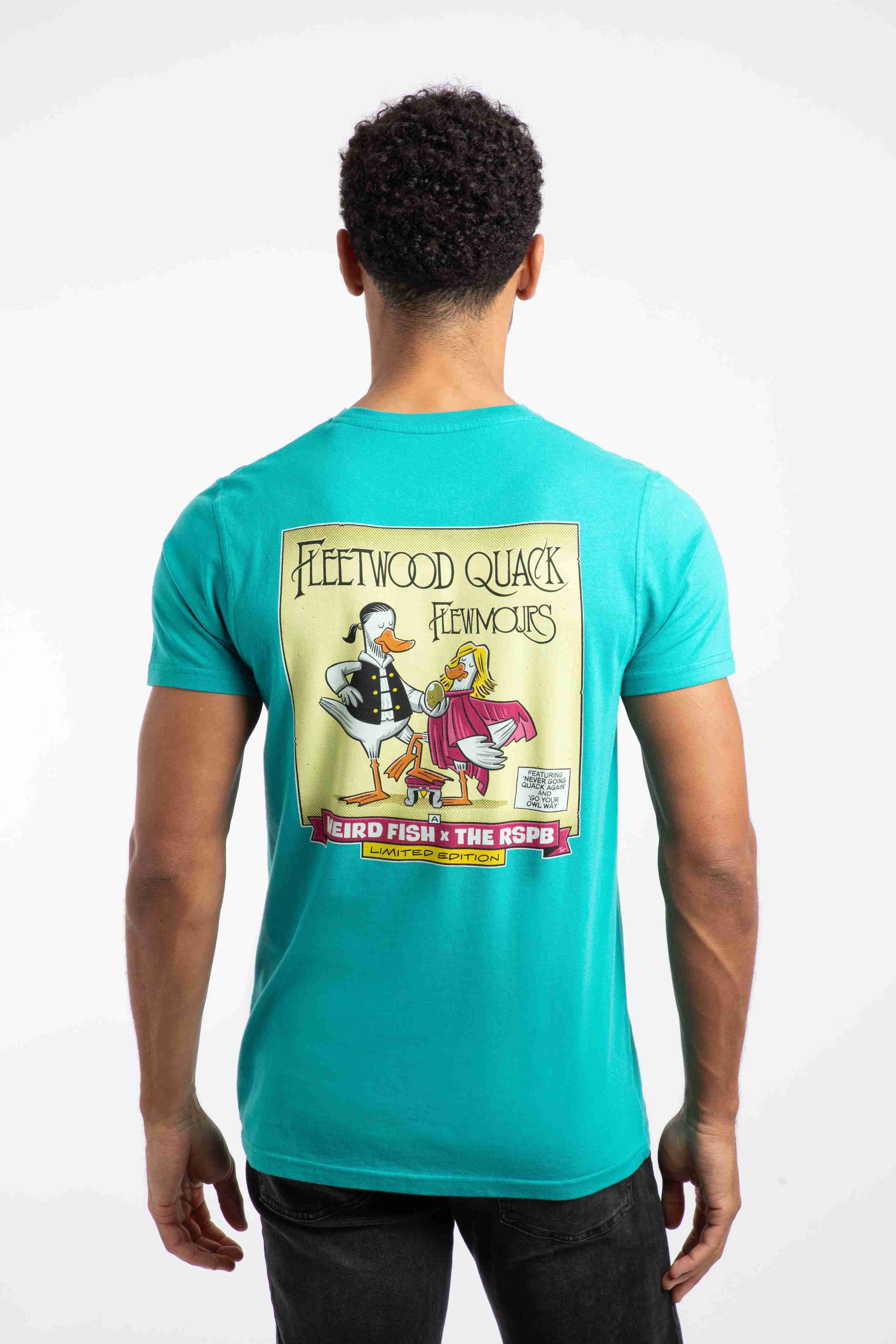 Flewmours RSPB Collaboration Back Print Artist T-Shirt Viridis