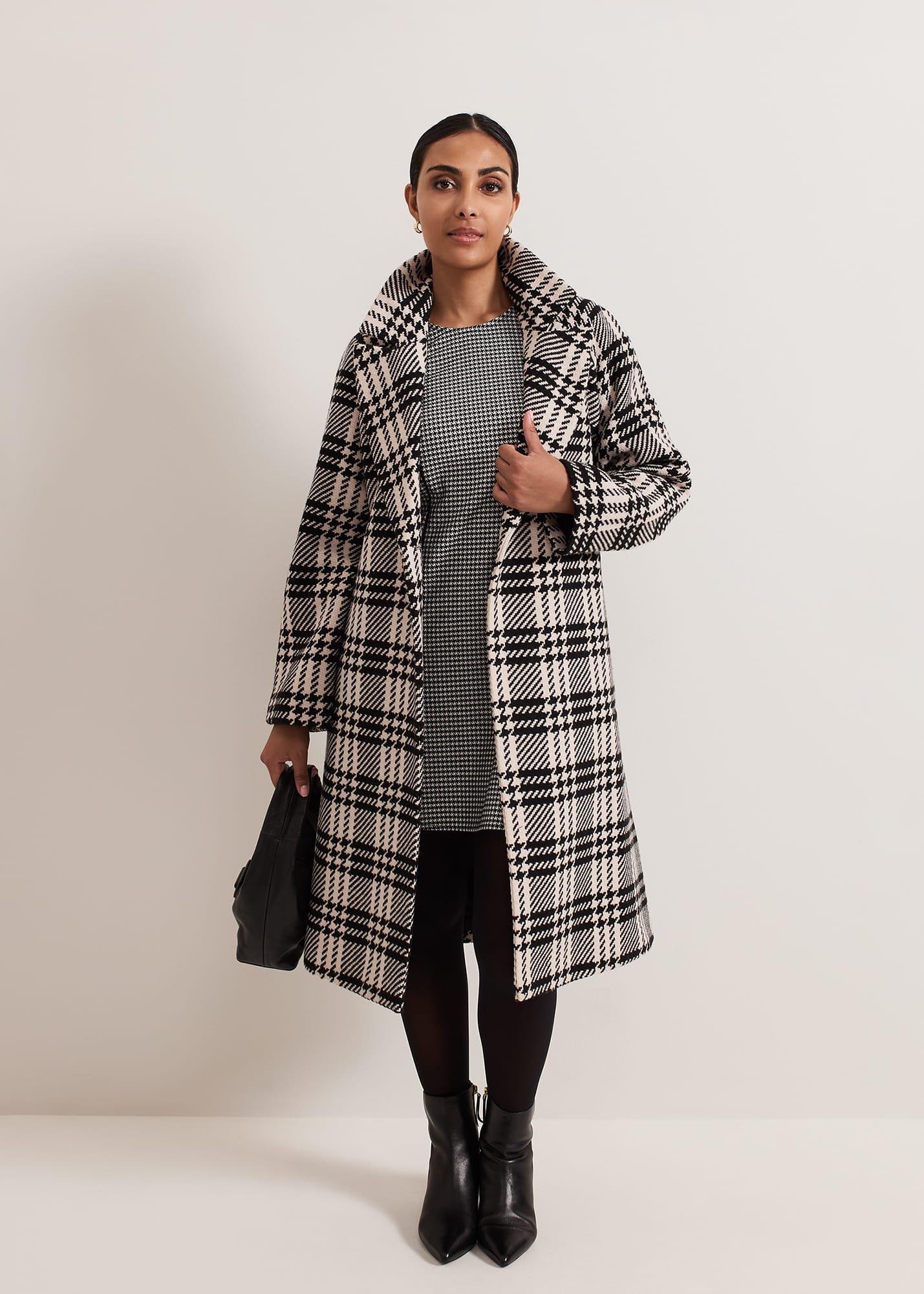 Petite Viola Houndstooth Mini Dress