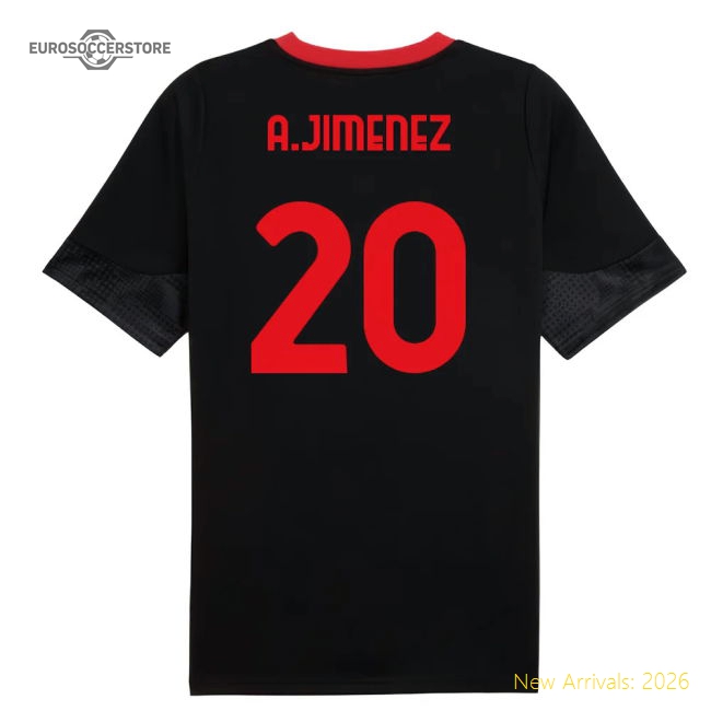 Ac Milan Authentic Black) (a.jimenez Home Jersey Breathable