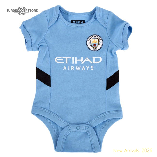 Authentic Manchester City Fc 24/25 Season 2 Pack Bodysuit 9-12 Mths