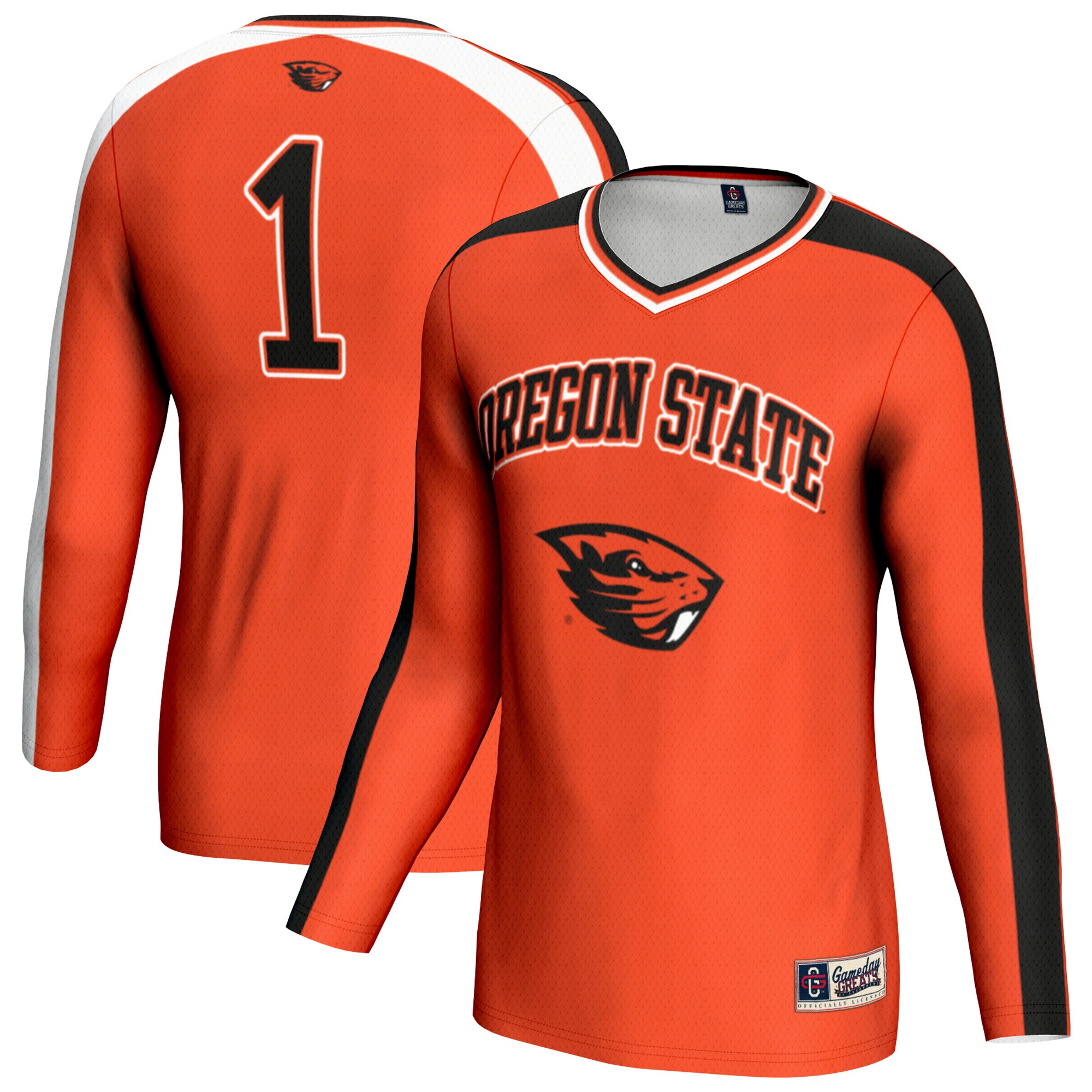 [NJP] Oregon State Beavers GameDay Greats Unisex #1 Lightweight Volleyball Fashion Jersey - Orange
