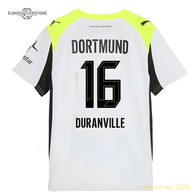 2025-2026 Borussia Dortmund Away Shirt (Kids) (Duranville 16)