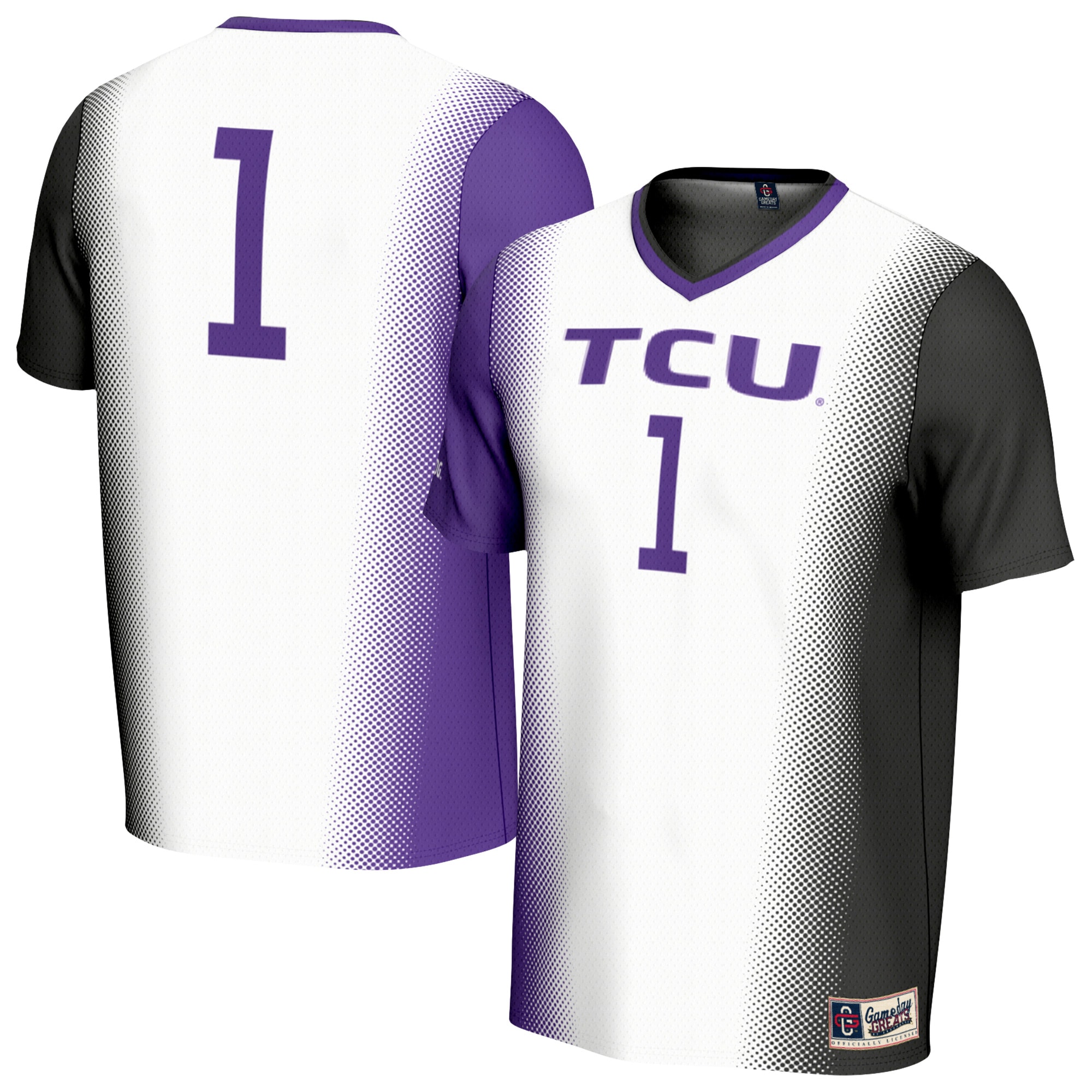 [LK] TCU Horned Frogs GameDay Greats Unisex Lightweight Soccer Fashion Jersey - White