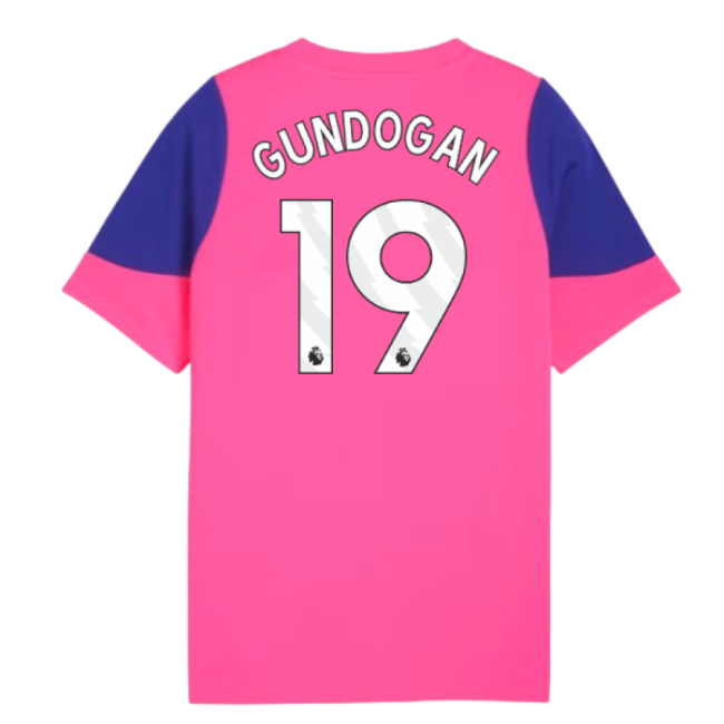 2025-2026 Man City Training Uniform Fluro Pink - Kids Gundogan 19