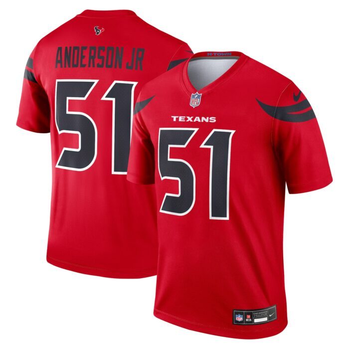 None Men's HOU Texans Energetic Pro-Level Jersey for NFL Fans