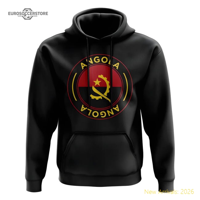 Angola Football Badge Hoodie (black) - World Cup Edition