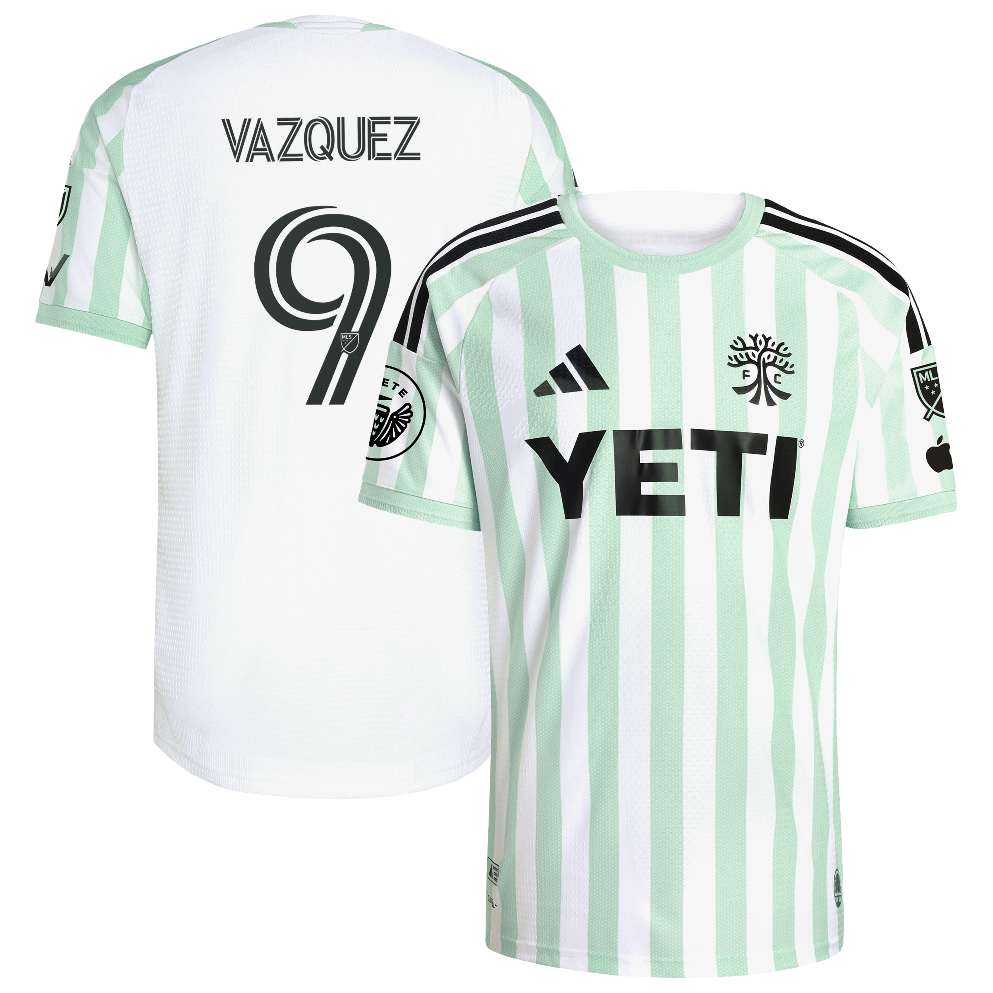 [JED] Women's Brandon Vazquez Austin FC 2026 The Rooted Kit On-Field Authentic Patch Jersey - White