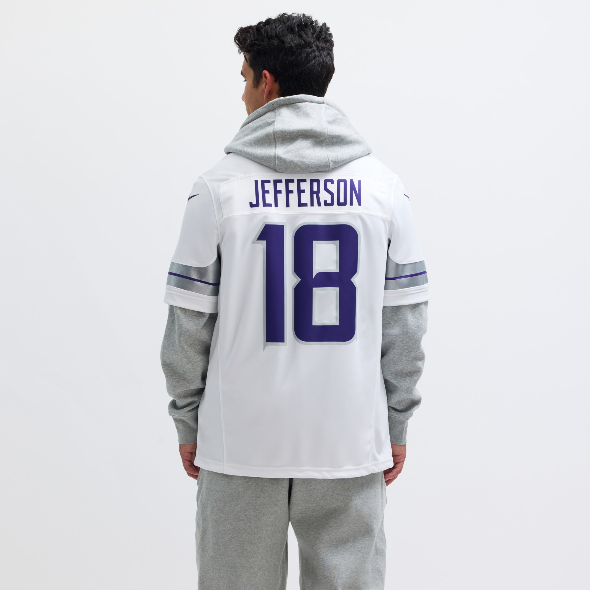 [LK] Justin Jefferson #18 Minnesota Vikings Alternate Vapor F.U.S.E. Limited Jersey - White
