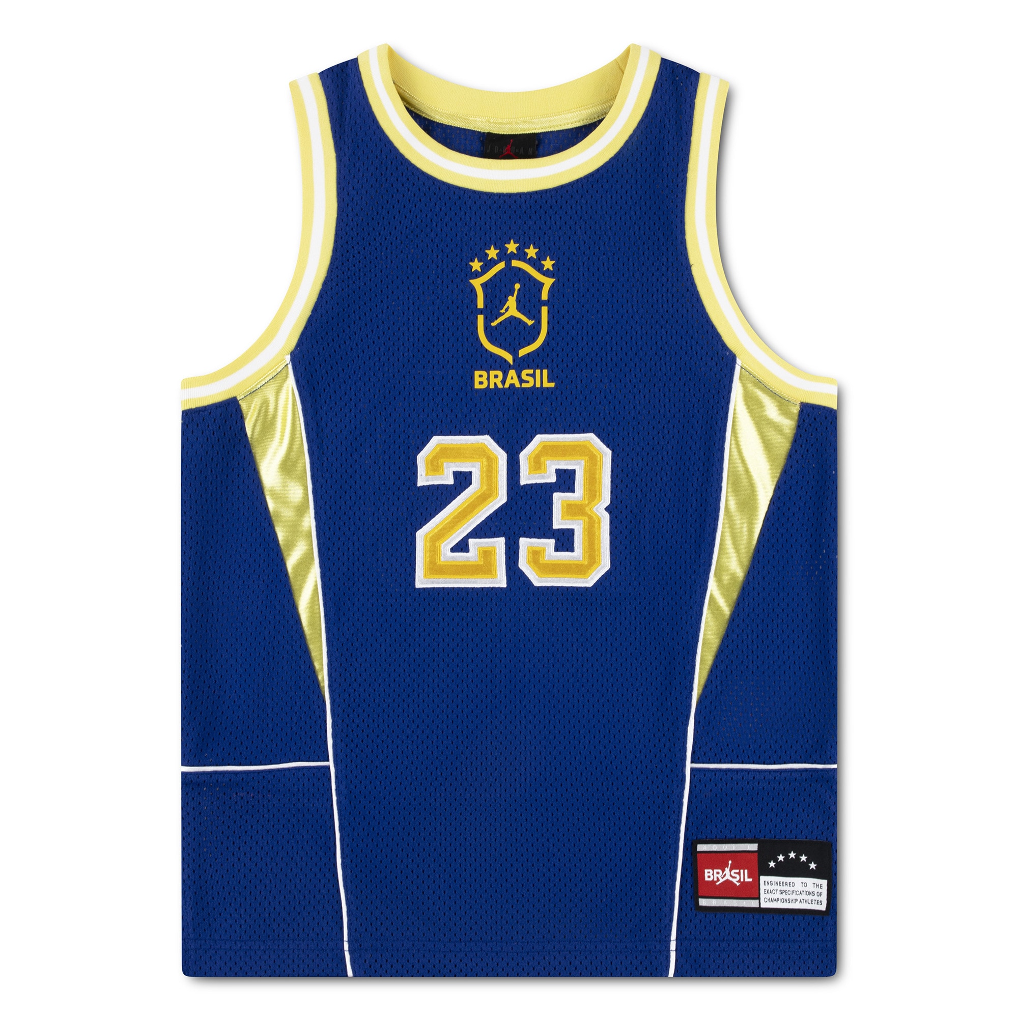 [SJH] Brazil National Team Youth Mesh Basketball Fashion Jersey - Royal