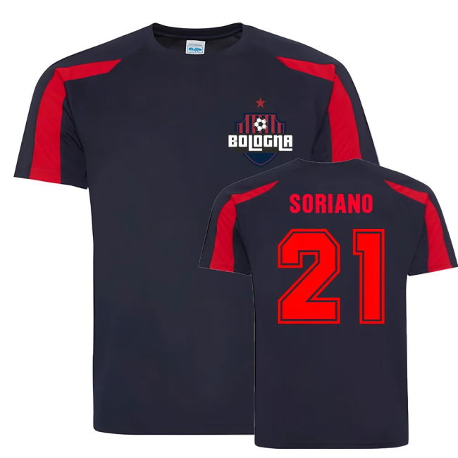 Bologna Training Premium Jersey (Navy) Moisture Wicking