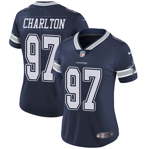 Official NFL s Dallas Cowboys #97 Taco Charlton Navy Limited Jersey