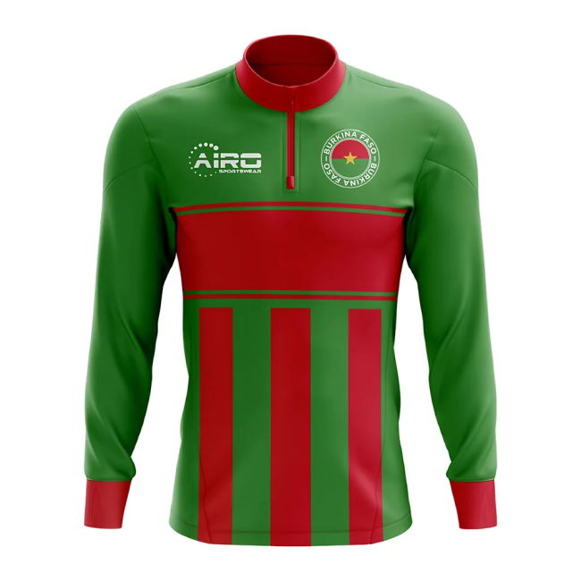 Match-Ready Burkina Faso Concept Football Half Zip Midlayer Top