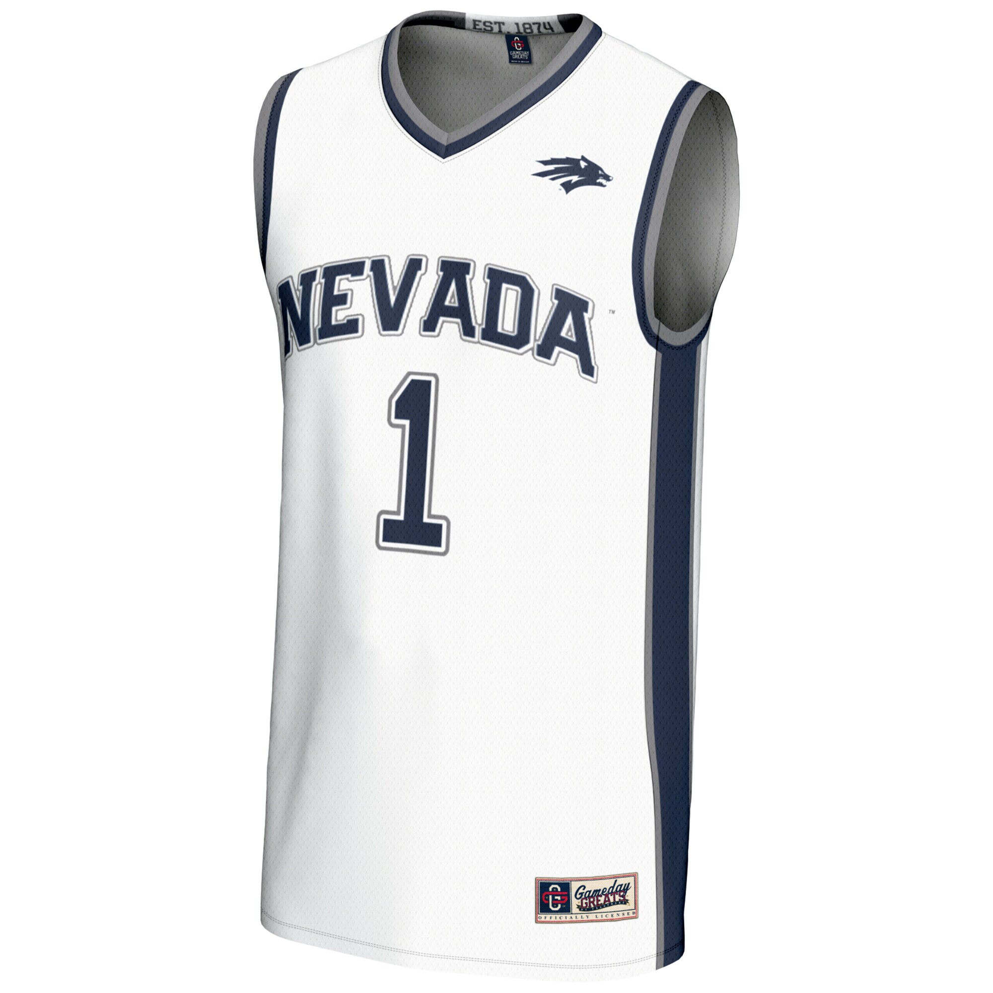 [DDG] Nevada Wolf Pack GameDay Greats Lightweight Basketball Jersey - White