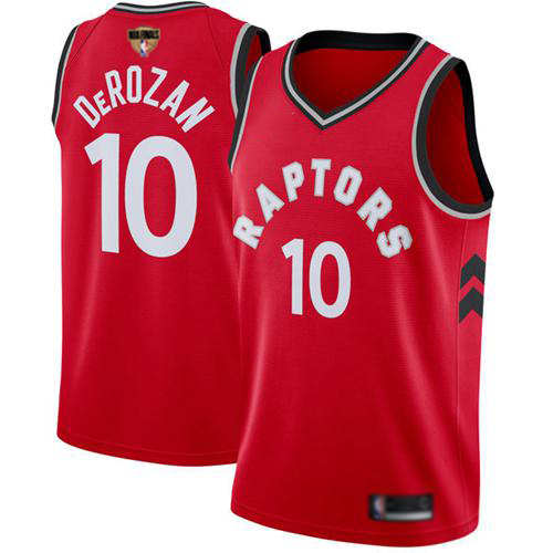 Nike Toronto Raptors #10 DeMar DeRozan Red 2019 Finals Bound Youth NBA Swingman Icon Edition Jersey Youth
