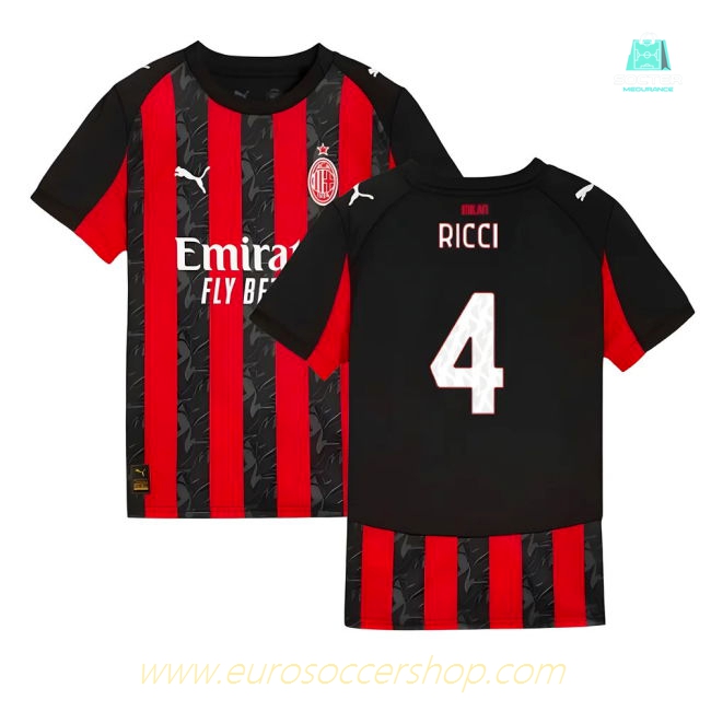 2025-2026 AC Milan Home Shirt (Kids) (Ricci 4)