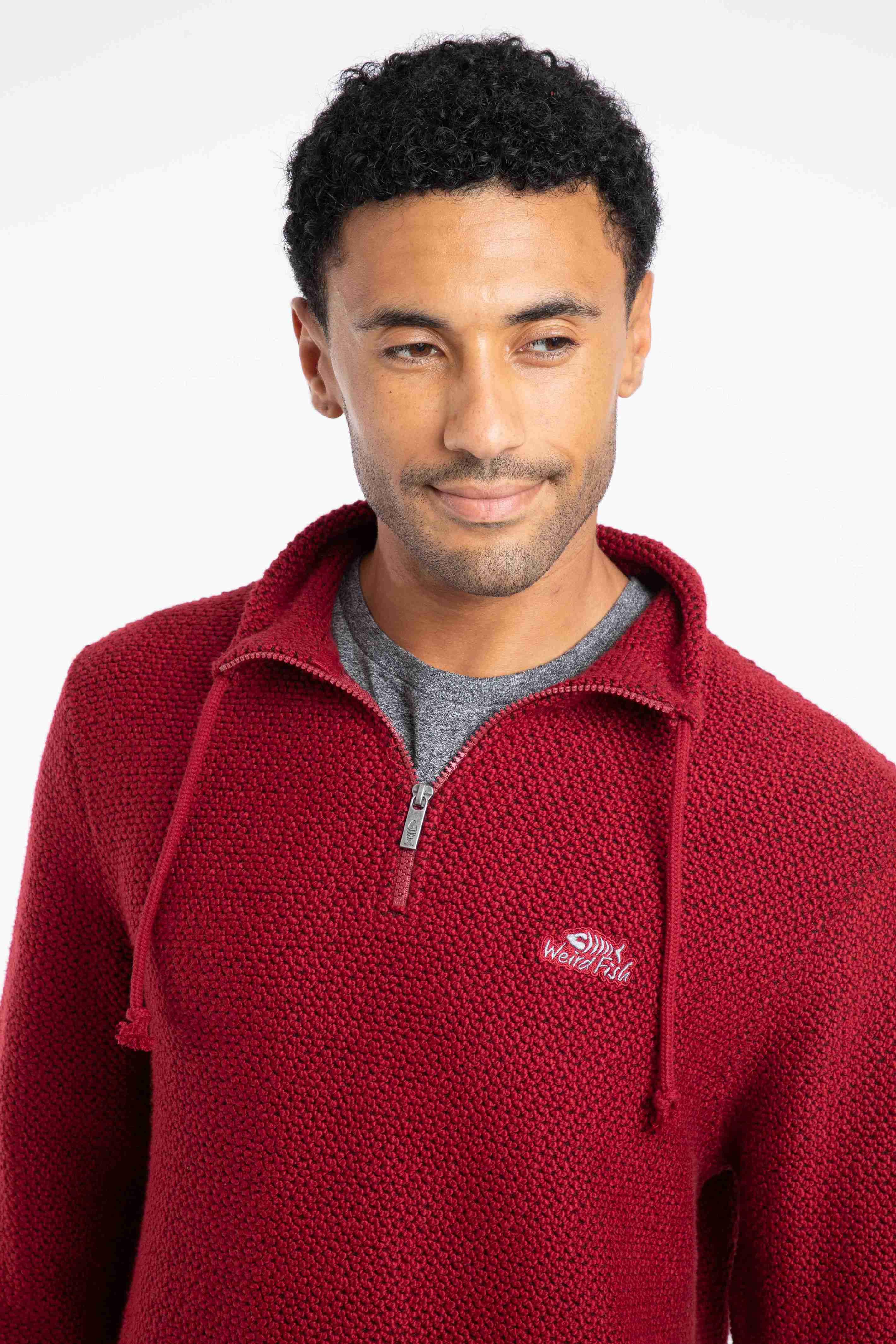 Cruiser 1/4 Zip Macaroni Sweatshirt Garnet