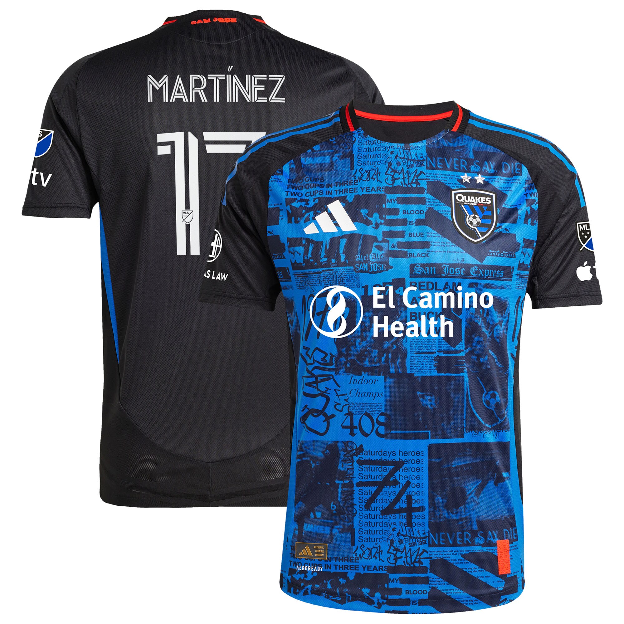 [SJH] Josef Martinez San Jose Earthquakes 2025 Headliner Authentic Player Jersey - Black