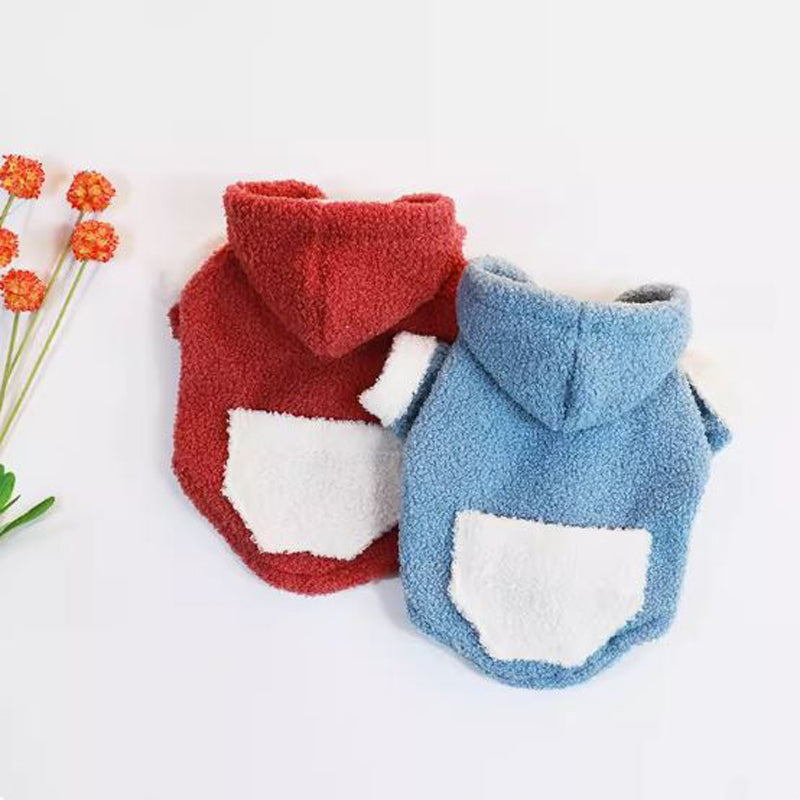 Minimal-Aesthetic Furrychic Luxurious Plush Frenchie Hoodie for Home Use