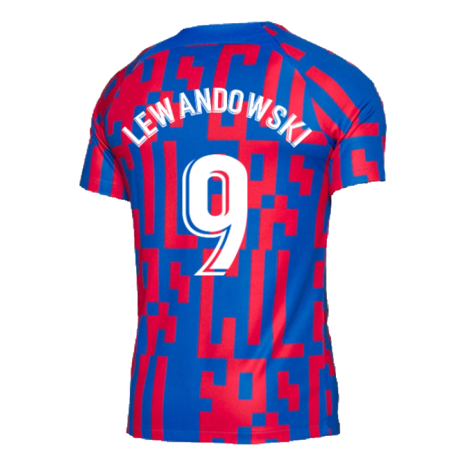 LEWANDOWSKI 9 Pro Style Barcelona Top Level Training Player Jersey