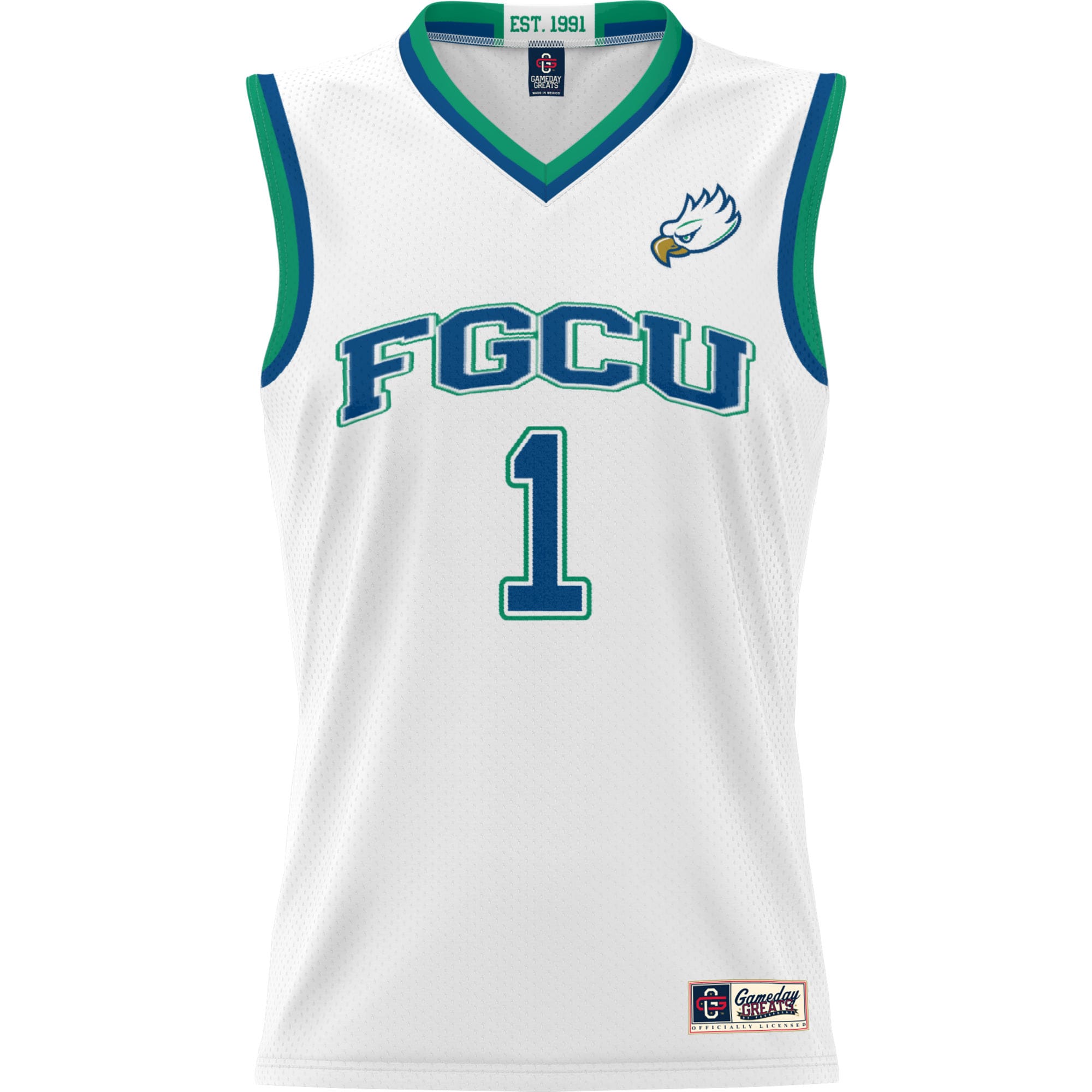 [DDG] Florida Gulf Coast Eagles GameDay Greats Lightweight Basketball Jersey - White