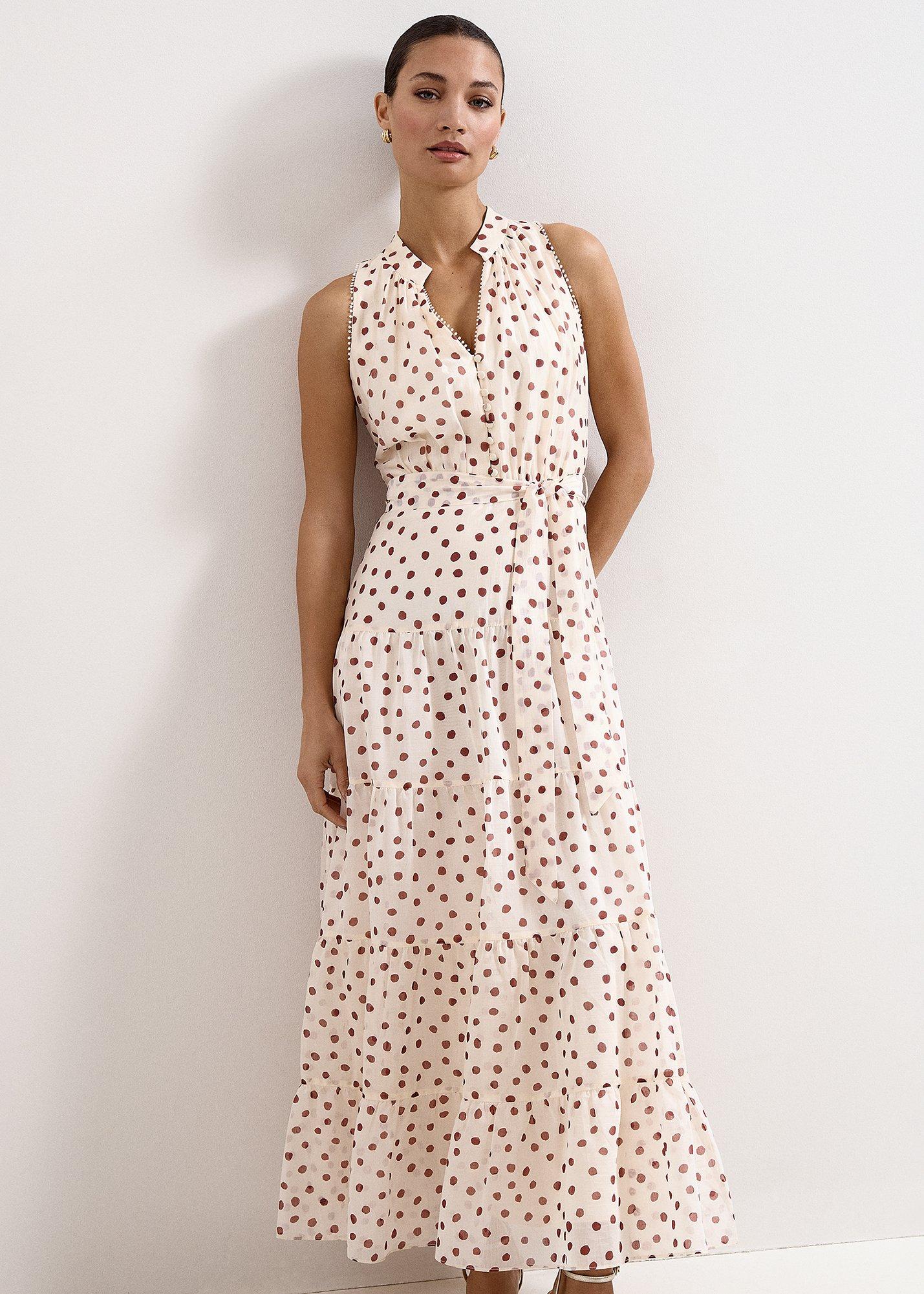 Nita Polka Dot Maxi Dress