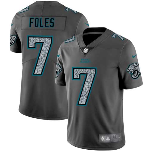 NFL J J Jaguars #7 Nick Foles Gray Fashion Jersey - High Quality