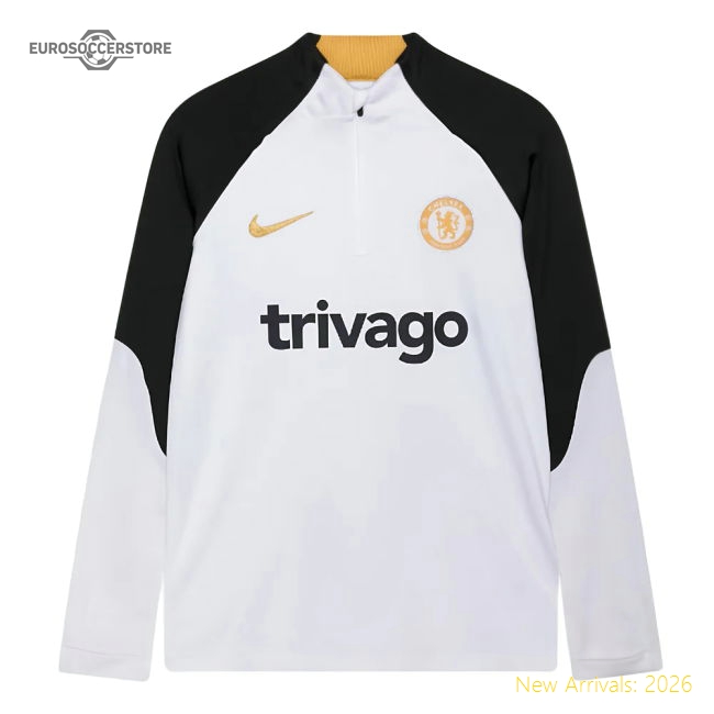 Premium 2023-2024 Chelsea Strike Dri-fit Drill Top (white) - Kids