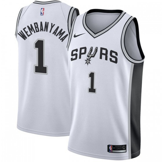 White Nike Antonio Spurs #1 Raptors Jersey - Polyester Basketball Jersey