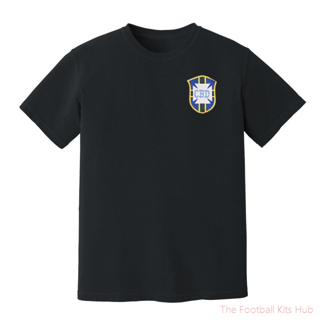Brazil National Team Embroidered Tee (Black)
