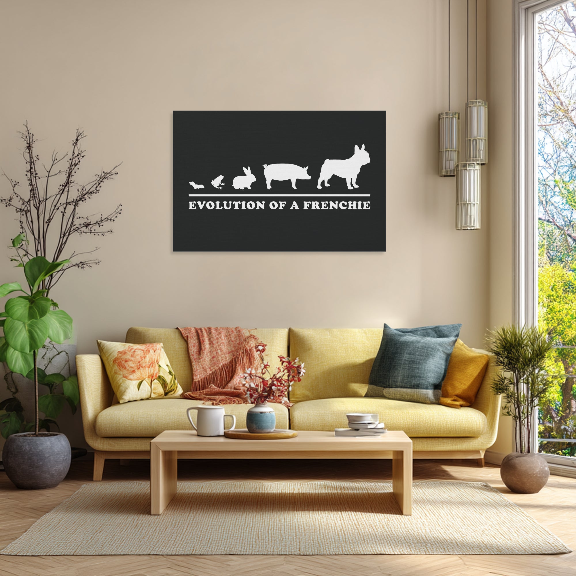 - Casual Adorable Frenchie Canvas Wall Art Outdoor Style | Durable Build