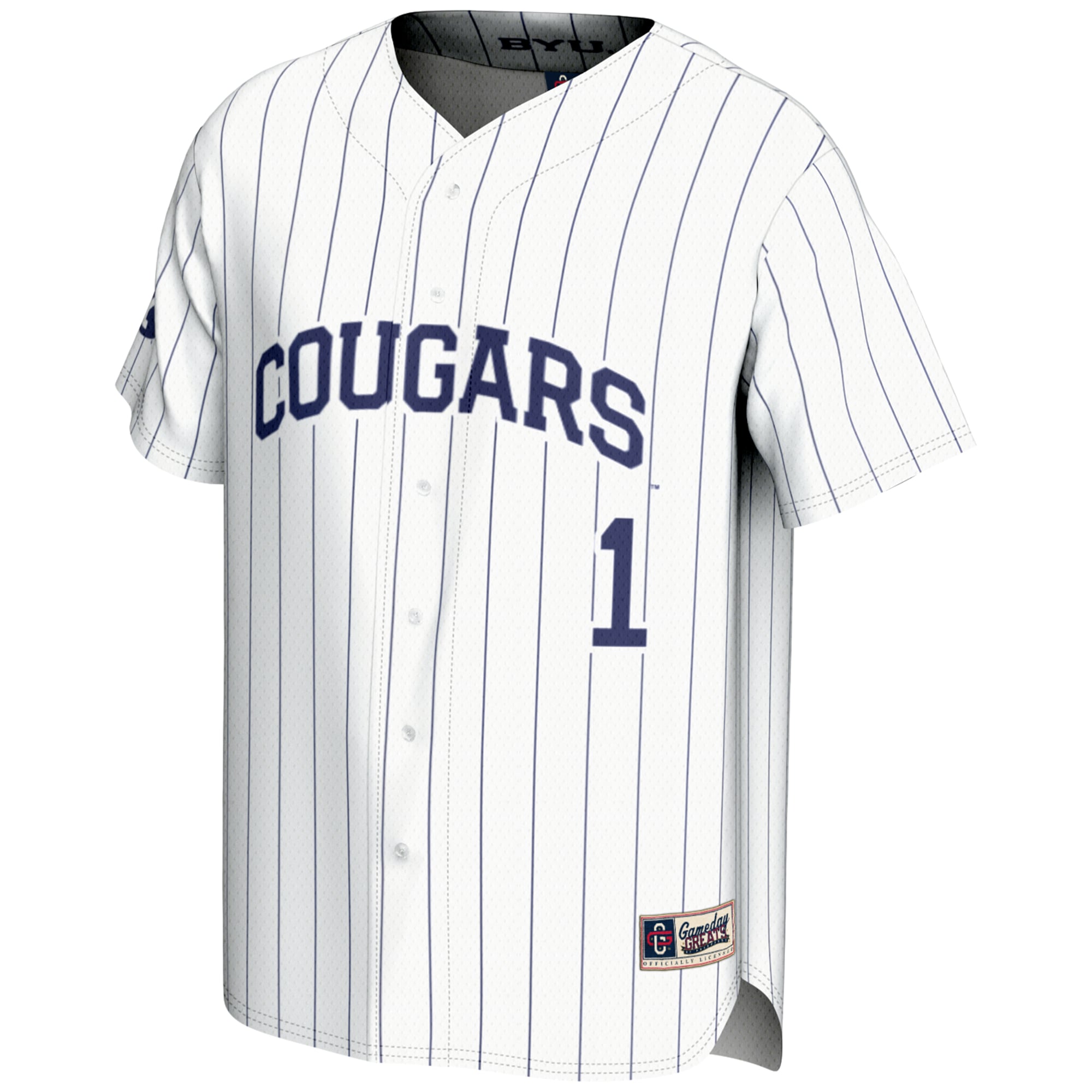 #1 BYU Cougars GameDay Greats Youth Lightweight Baseball Jersey - White