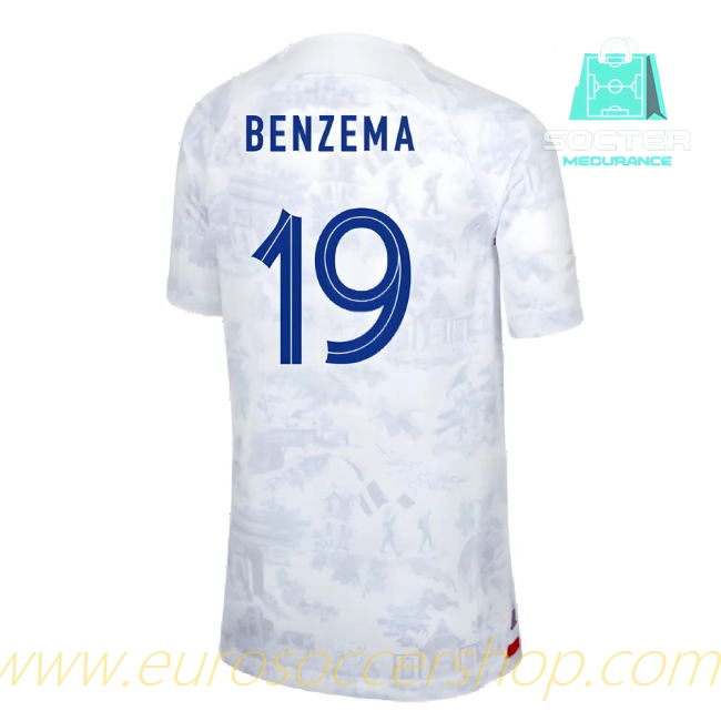 2022-2023 France Away Jersey Kids Edition (Benzema 19)
