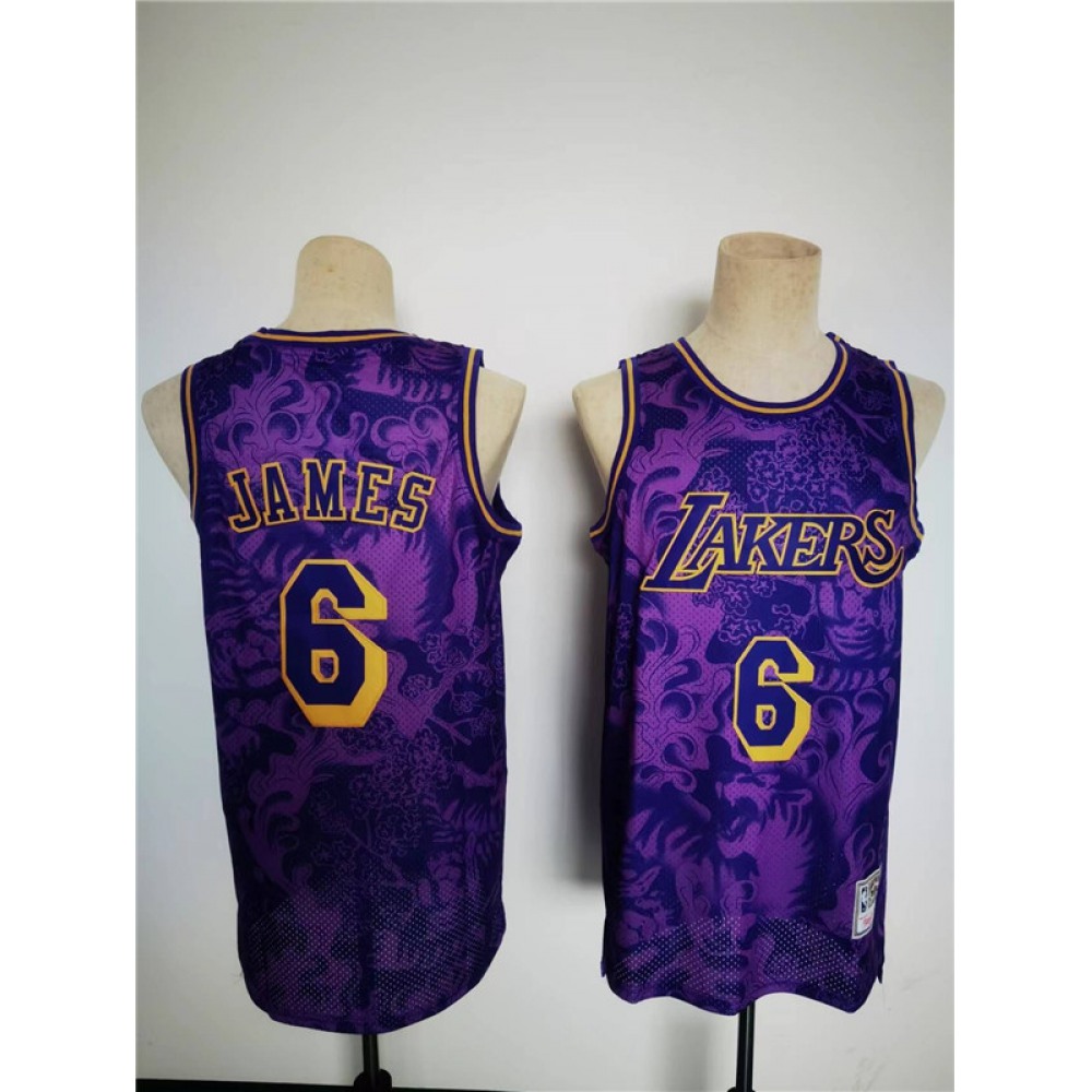 Los Angeles Lakers LeBron James6 Jersey Purple - Game Day Essential