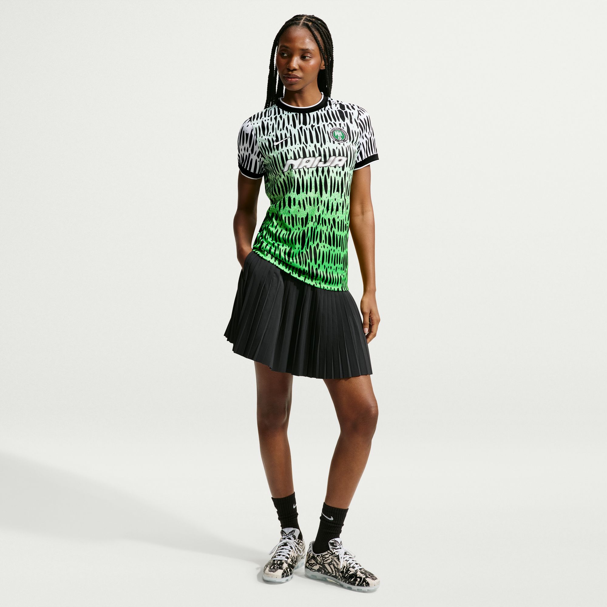 [SJH] Nigeria National Team x Slawn Women's 2026 Dri-FIT Pre-Match Jersey Top - Black