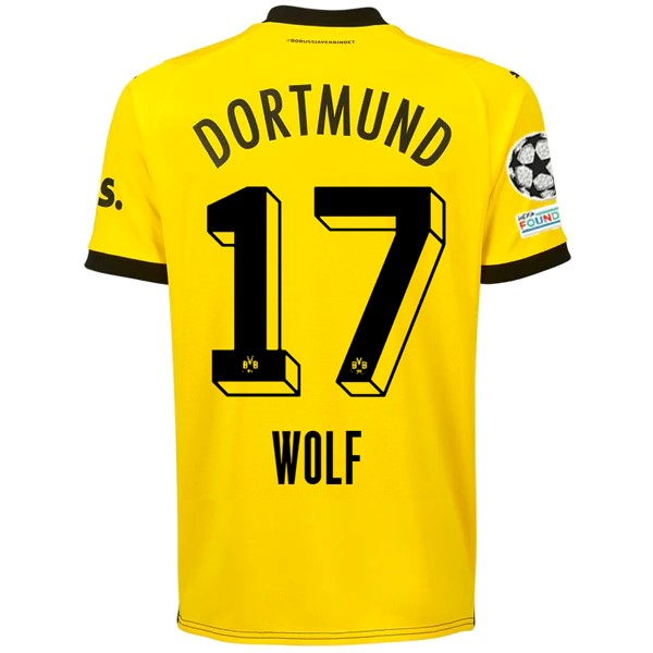 Borussia Dortmund Wolf 2023-2024 UCL Home Jersey – Authentic Shirt