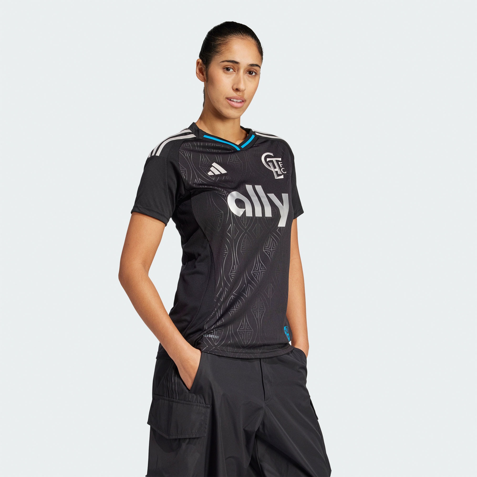 [SJH] Charlotte FC Women's 2025 Fortress Kit Replica Jersey - Black