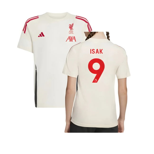 replica 2025-2026 Liverpool Training Tee (White) - Kids (Isak 9)