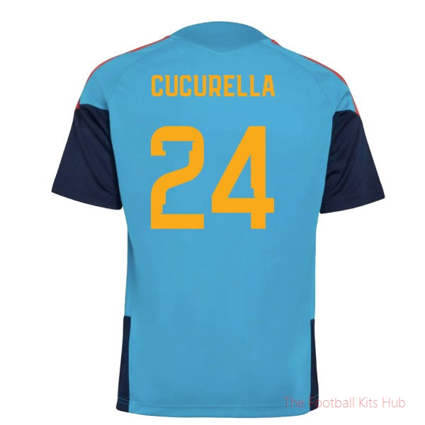 2025-2025 Spain Training Jersey (Bold Aqua) - Kids (Cucurella 24)