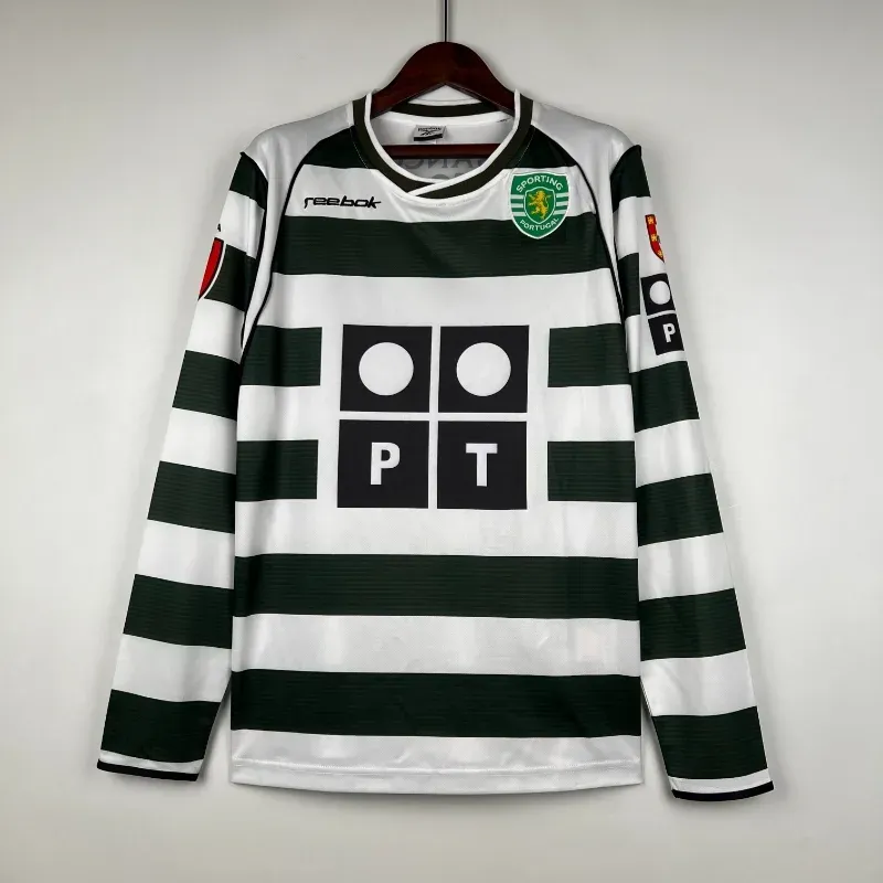 Cheap 2001-2003 Sporting Lisbon Long Sleeve Jersey retro kit